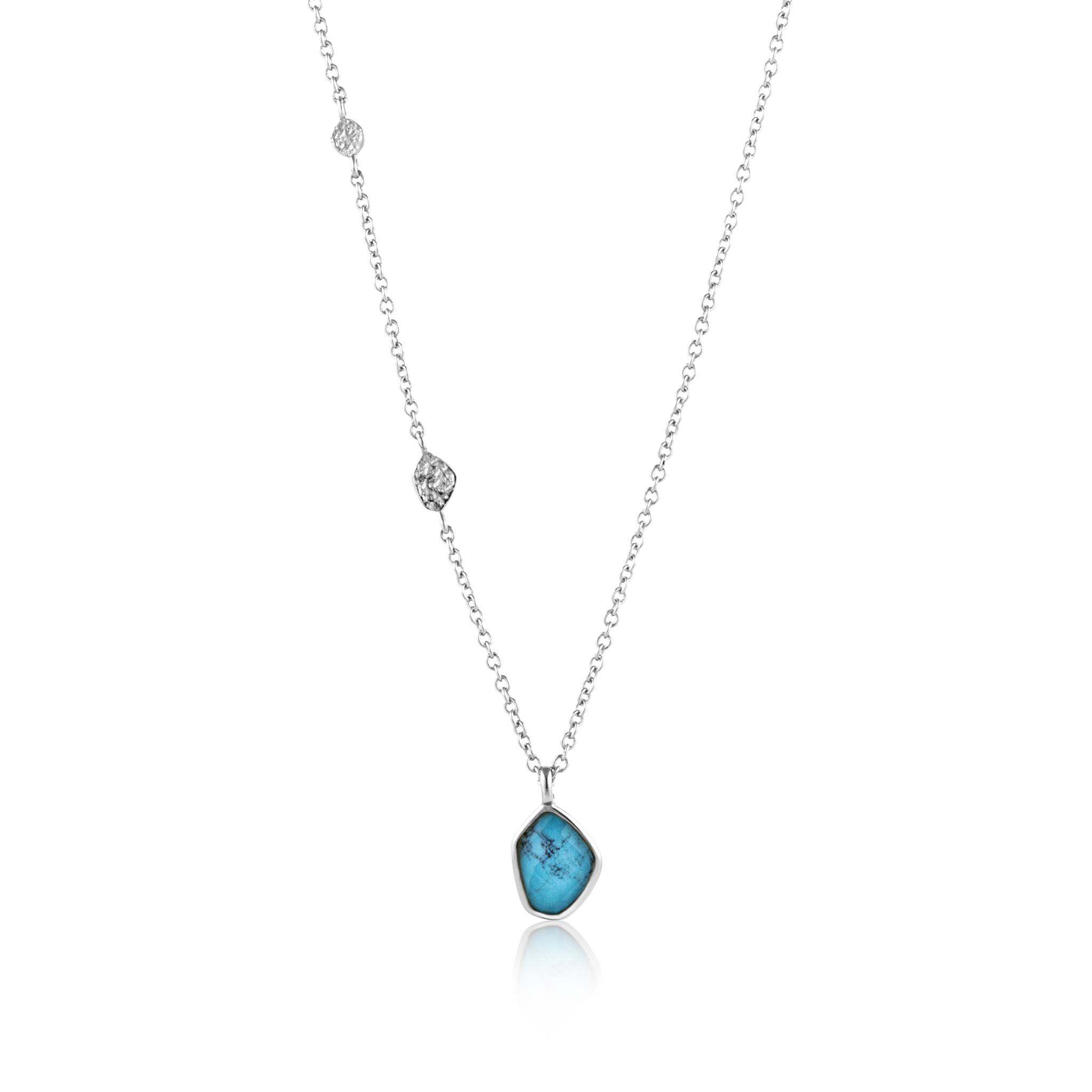 ANIA HAIE TURQUOISE PENDANT NECKLACE; GOLD TONE
